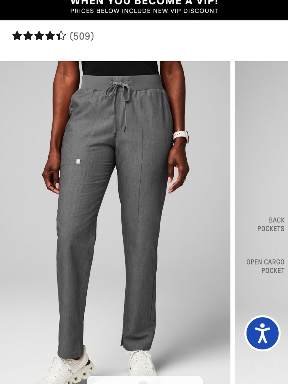 Fabletics Ion Scrub Pants Heather Gray